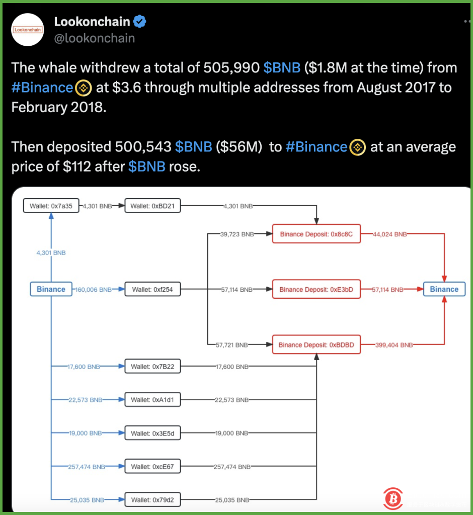 巨鲸投资BNB：180万美金变5600万