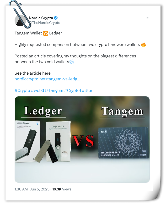 The distinction between Shiba Inu Tangem Cold Wallet and Ledger